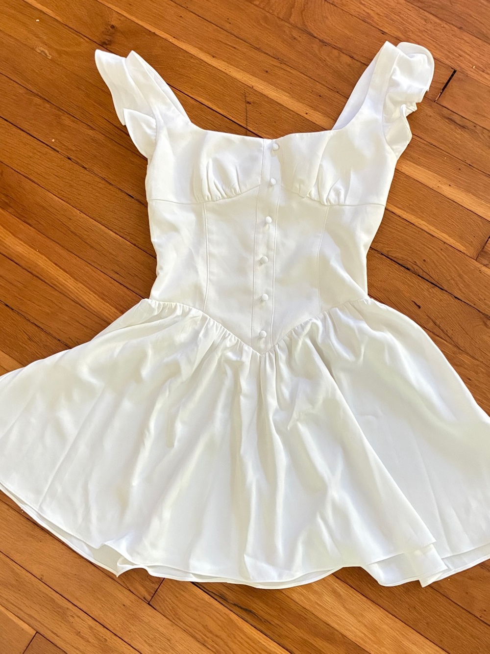 Amanda Uprichard Dress size XS Flowy White Mini Sweetheart Neckline Bride